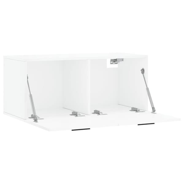 vidaXL vægskab 80x36,5x35 cm konstrueret træ hvid højglans