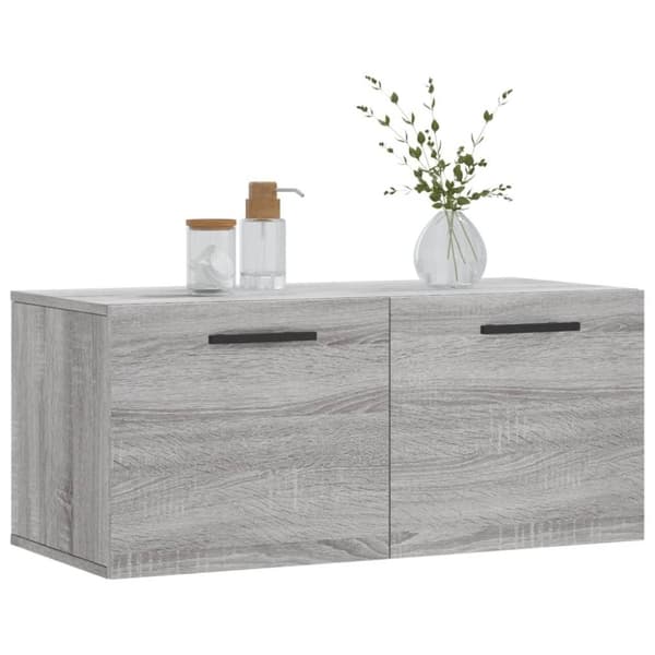 vidaXL Väggskåp grå sonoma 80x36,5x35 cm konstruerat trä