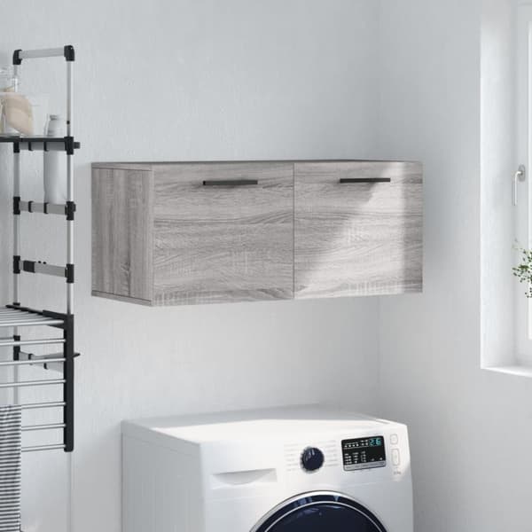 vidaXL Seinäkaappi harmaa Sonoma 80x36,5x35 cm tekninen puu