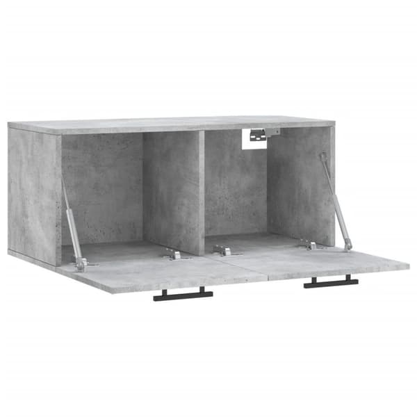 vidaXL Veggskap betonggrå 80x36,5x35 cm konstruert tre