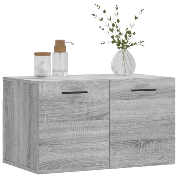 vidaXL Veggskap grå sonoma 60x36,5x35 cm konstruert tre