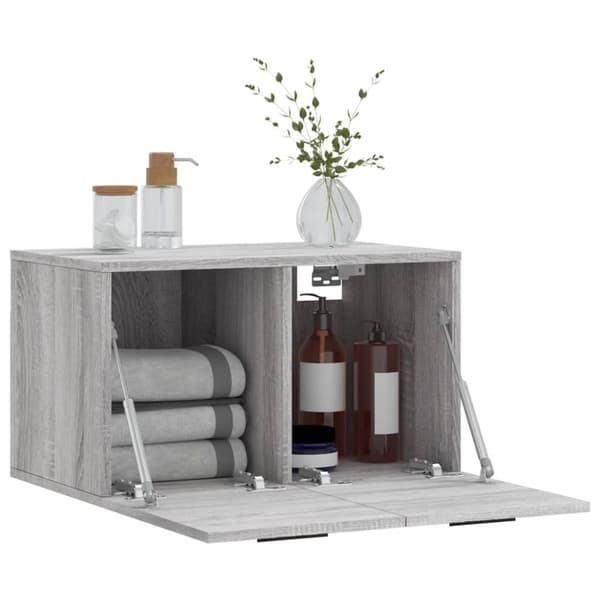vidaXL Veggskap grå sonoma 60x36,5x35 cm konstruert tre