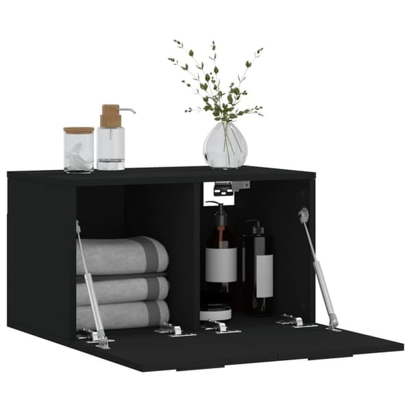 vidaXL vægskab 60x36,5x35 cm konstrueret træ sort