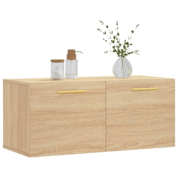 vidaXL vægskab 80x36,5x35 cm konstrueret træ sonoma-eg