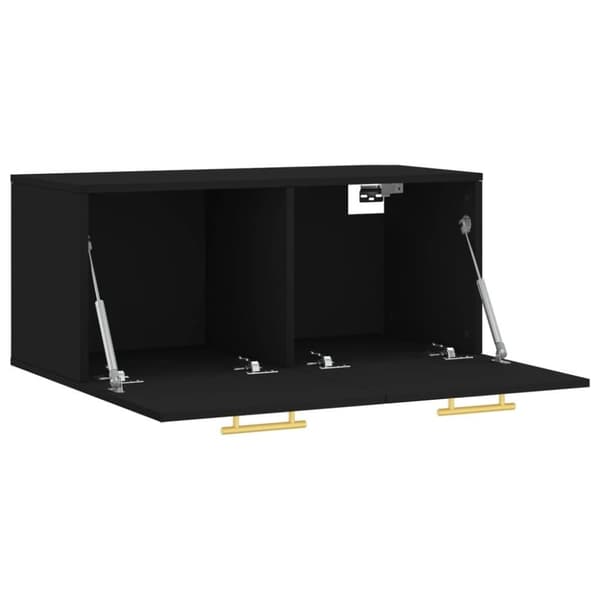 vidaXL Seinäkaappi musta 80x36,5x35 cm tekninen puu
