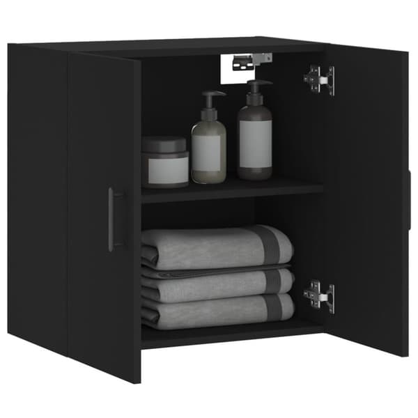 vidaXL vægskab 60x31x60 cm konstrueret træ sort