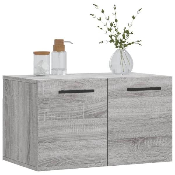 vidaXL Veggskap grå sonoma 60x36,5x35 cm konstruert tre
