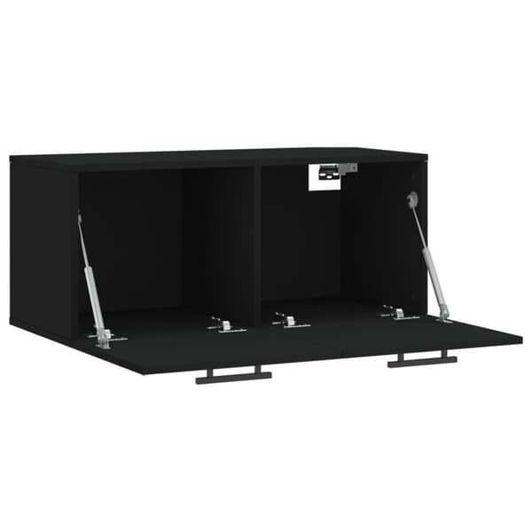 vidaXL Veggskap svart 80x36,5x35 cm konstruert tre