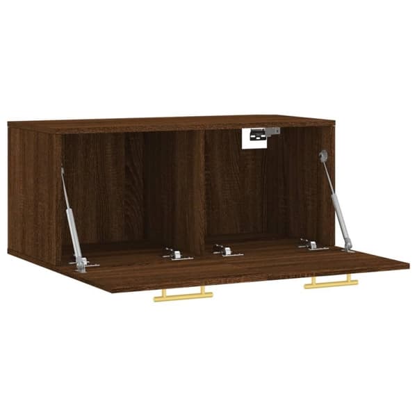 vidaXL vægskab 80x36,5x35 cm konstrueret træ brun egetræsfarve