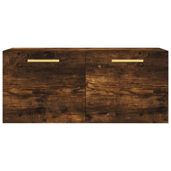 vidaXL Veggskap røkt eik 80x36,5x35 cm konstruert tre