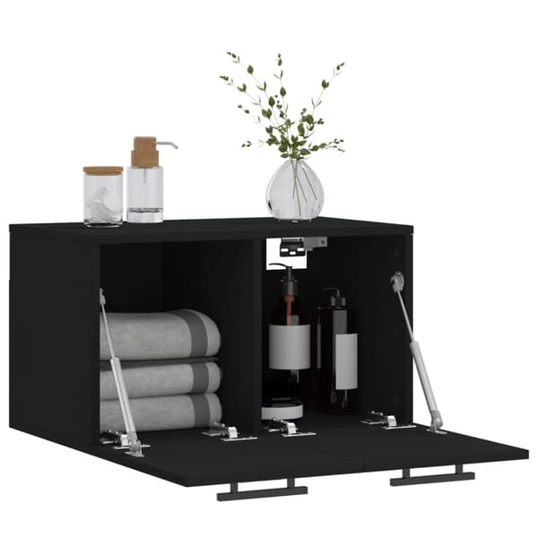 vidaXL vægskab 60x36,5x35 cm konstrueret træ sort