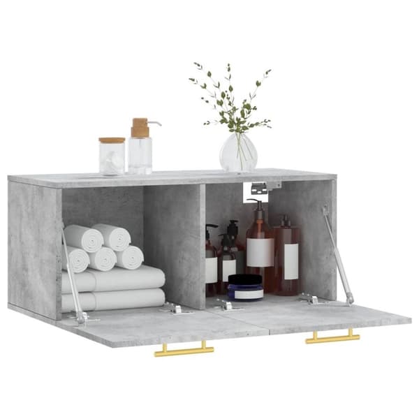 vidaXL vægskab 80x36,5x35 cm konstrueret træ betongrå