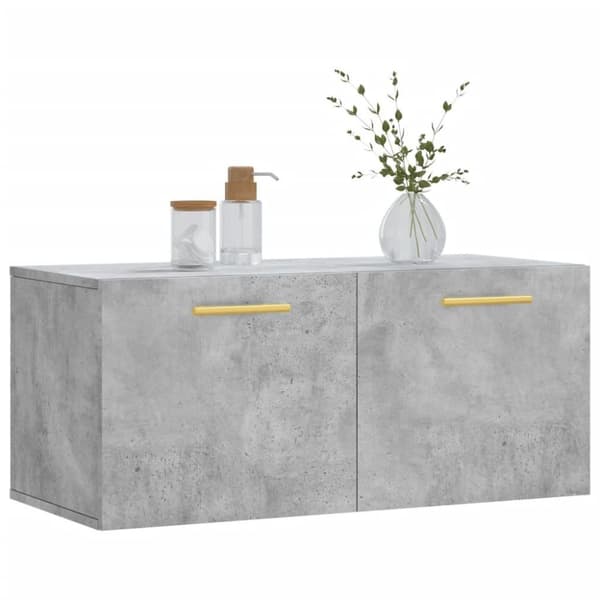 vidaXL vægskab 80x36,5x35 cm konstrueret træ betongrå