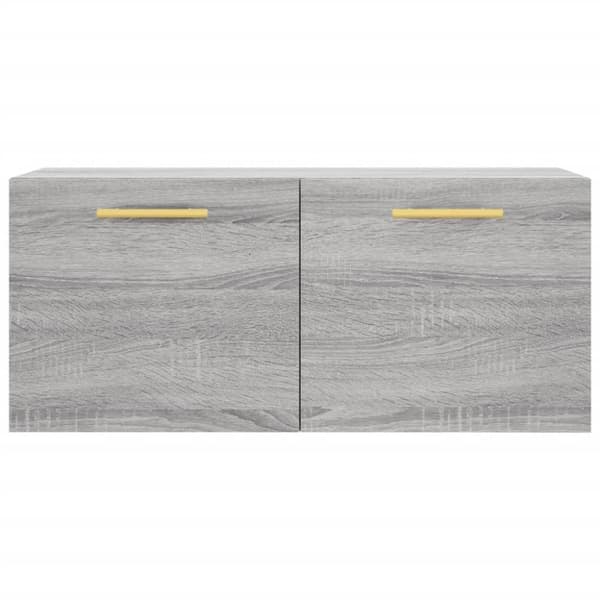 vidaXL Veggskap grå sonoma 80x36,5x35 cm konstruert tre