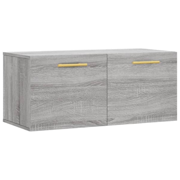 vidaXL Veggskap grå sonoma 80x36,5x35 cm konstruert tre