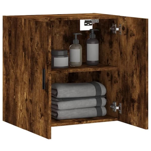 vidaXL Väggskåp rökfärgad ek 60x31x60 cm konstruerat trä