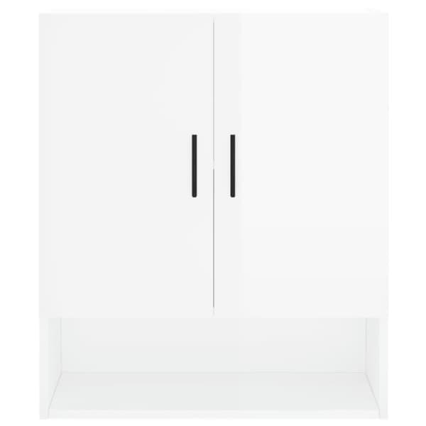 vidaXL vægskab 60x31x70 cm konstrueret træ hvid højglans