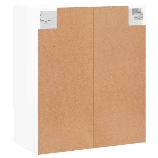 vidaXL vægskab 60x31x70 cm konstrueret træ hvid højglans