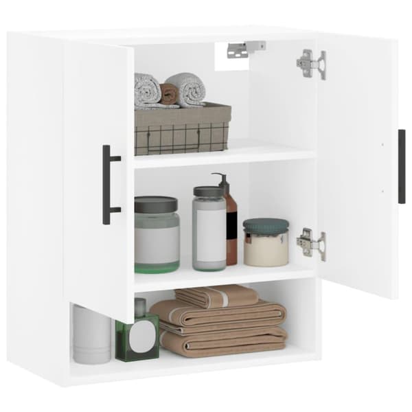 vidaXL Veggskap hvit 60x31x70 cm konstruert tre