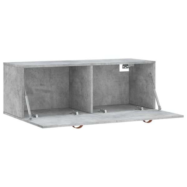 vidaXL Veggskap betonggrå 100x36,5x35 cm konstruert tre