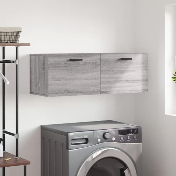 vidaXL vægskab 100x36,5x35 cm konstrueret træ grå sonoma-eg