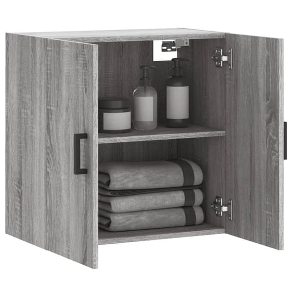 vidaXL Veggskap grå sonoma 60x31x60 cm konstruert tre