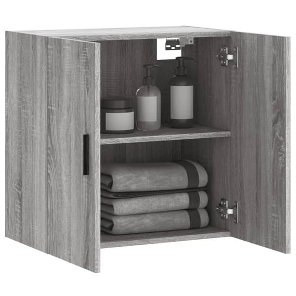 vidaXL Veggskap grå sonoma 60x31x60 cm konstruert tre