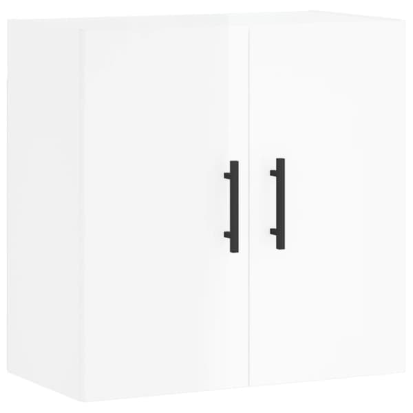 vidaXL vægskab 60x31x60 cm konstrueret træ hvid højglans