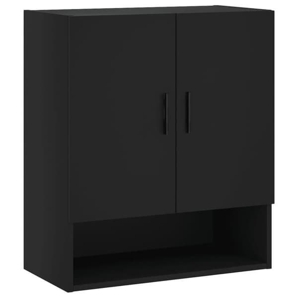 vidaXL vægskab 60x31x70 cm konstrueret træ sort
