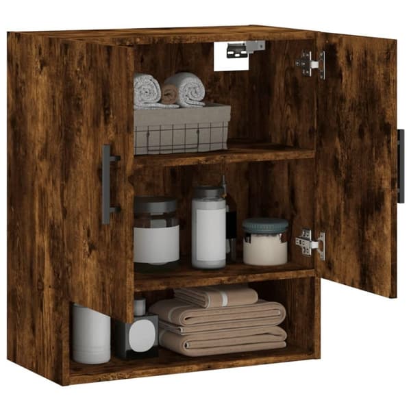 vidaXL vægskab 60x31x70 cm konstrueret træ røget egetræsfarve
