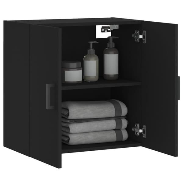 vidaXL Veggskap svart 60x31x60 cm konstruert tre