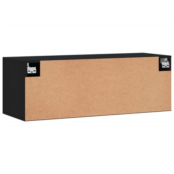 vidaXL vægskab 100x36,5x35 cm konstrueret træ sort