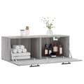 Miniatyrbilde 3 av 11: vidaXL Veggskap grå sonoma 100x36,5x35 cm konstruert tre