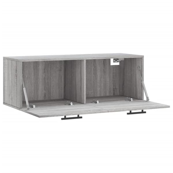vidaXL Veggskap grå sonoma 100x36,5x35 cm konstruert tre