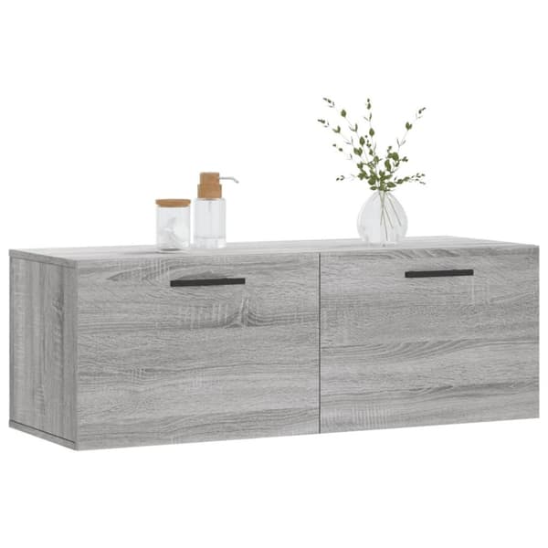 vidaXL Veggskap grå sonoma 100x36,5x35 cm konstruert tre