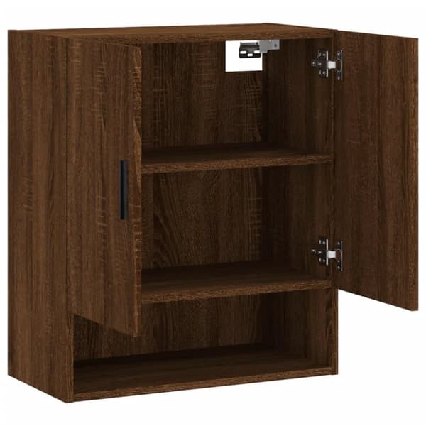 vidaXL vægskab 60x31x70 cm konstrueret træ brun egetræsfarve