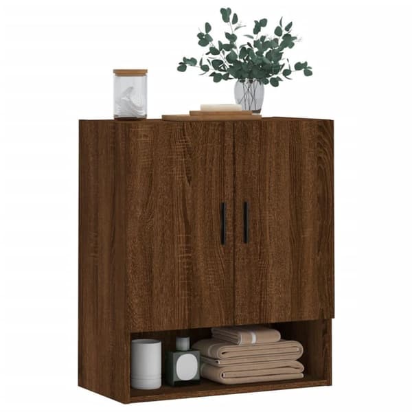 vidaXL vægskab 60x31x70 cm konstrueret træ brun egetræsfarve