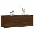 Miniatyrbilde 2 av 11: vidaXL Veggskap 2 stk brun eik 100x36,5x35 cm konstruert tre