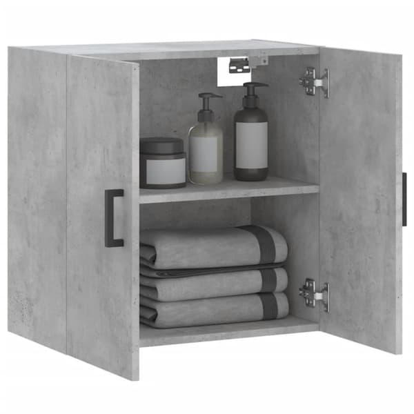 vidaXL Väggskåp betonggrå 60x31x60 cm konstruerat trä