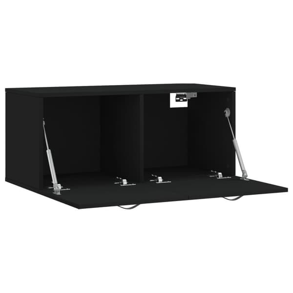 vidaXL Väggskåp svart 80x36,5x35 cm konstruerat trä