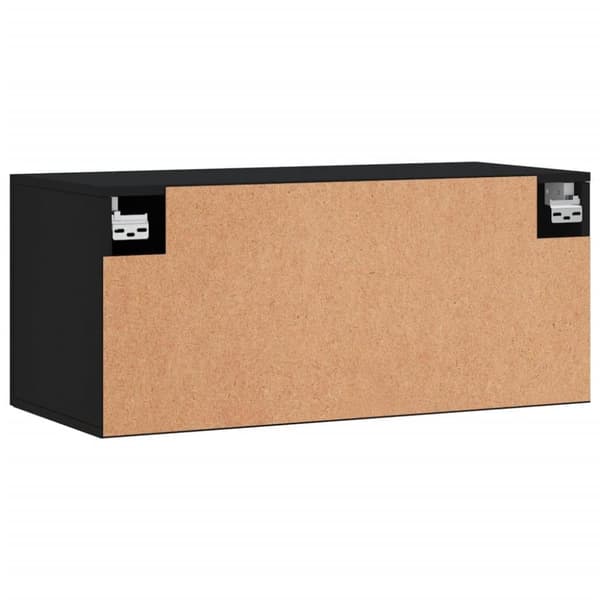 vidaXL Väggskåp svart 80x36,5x35 cm konstruerat trä
