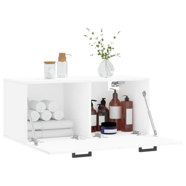 vidaXL Veggskap hvit 80x36,5x35 cm konstruert tre