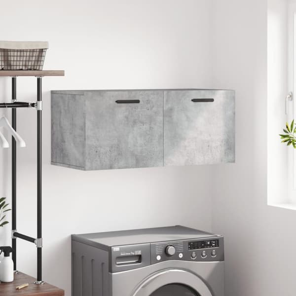 vidaXL vægskab 80x36,5x35 cm konstrueret træ betongrå