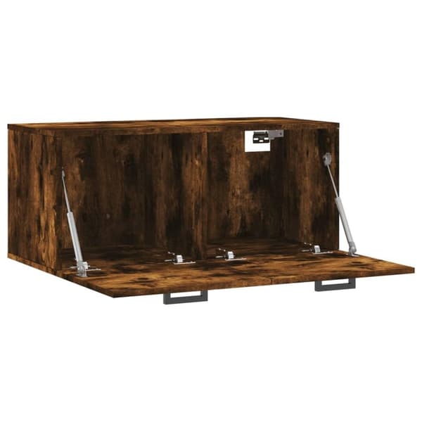 vidaXL Veggskap røkt eik 80x36,5x35 cm konstruert tre