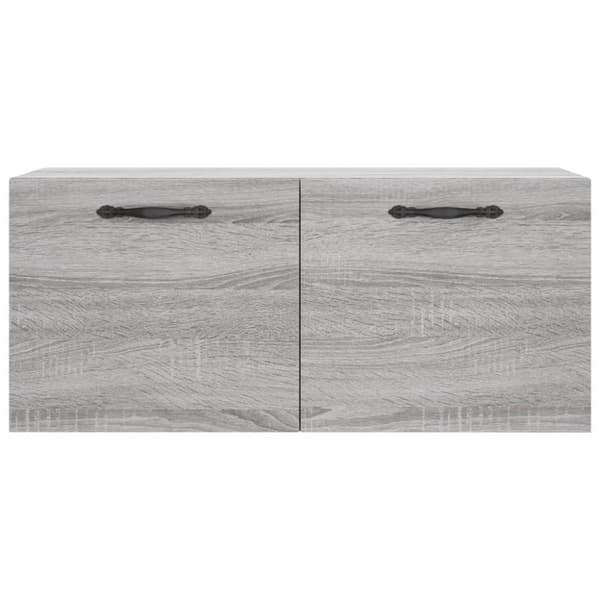 vidaXL Veggskap grå sonoma 80x36,5x35 cm konstruert tre