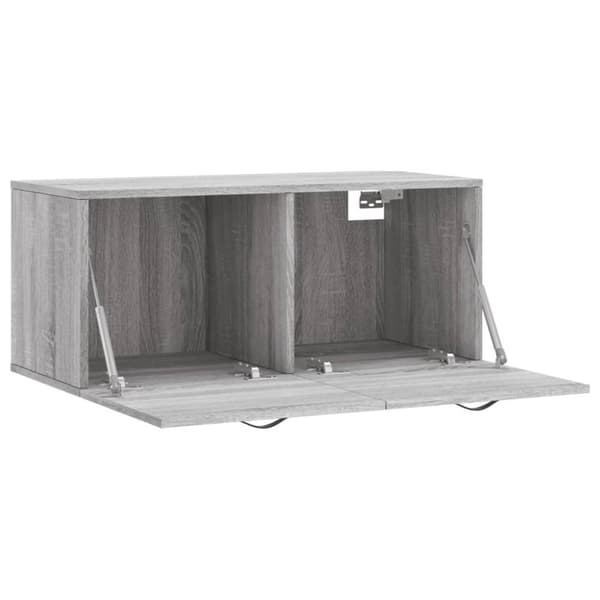 vidaXL Veggskap grå sonoma 80x36,5x35 cm konstruert tre