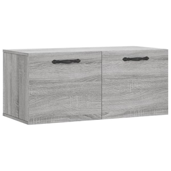 vidaXL Veggskap grå sonoma 80x36,5x35 cm konstruert tre