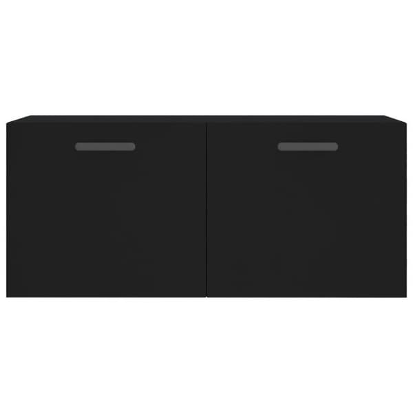 vidaXL vægskab 80x36,5x35 cm konstrueret træ sort