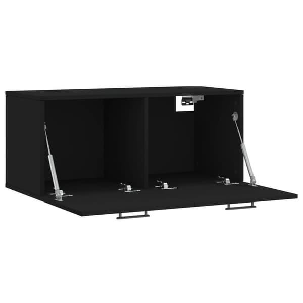 vidaXL Väggskåp svart 80x36,5x35 cm konstruerat trä