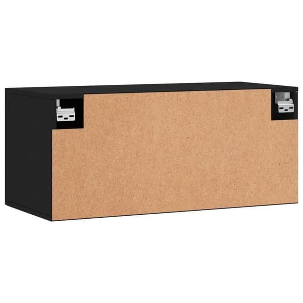 vidaXL Väggskåp svart 80x36,5x35 cm konstruerat trä